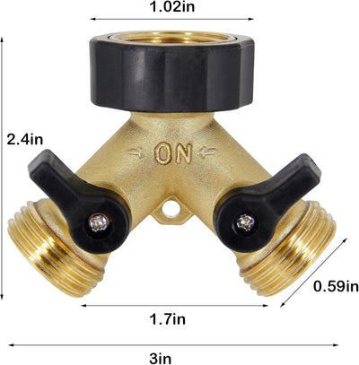 Conector Y manguera latón 3/4pulg 1 pack