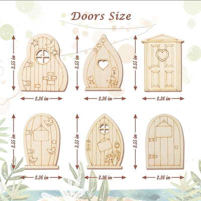 Kit manualidades 56pzas para puertas ventanas hadas jardín