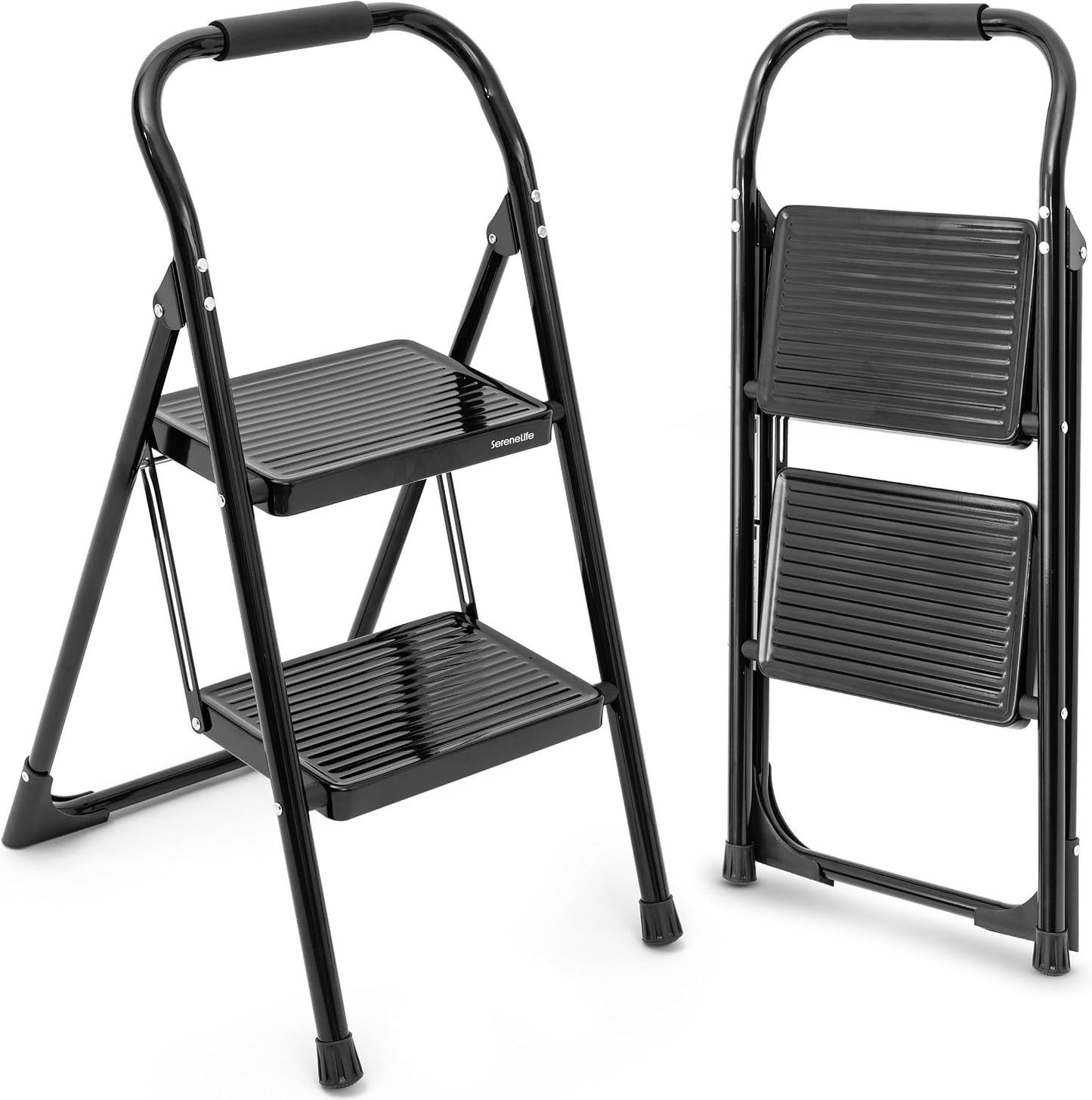 Escalera plegable 2 escalones acero resistente 570lb