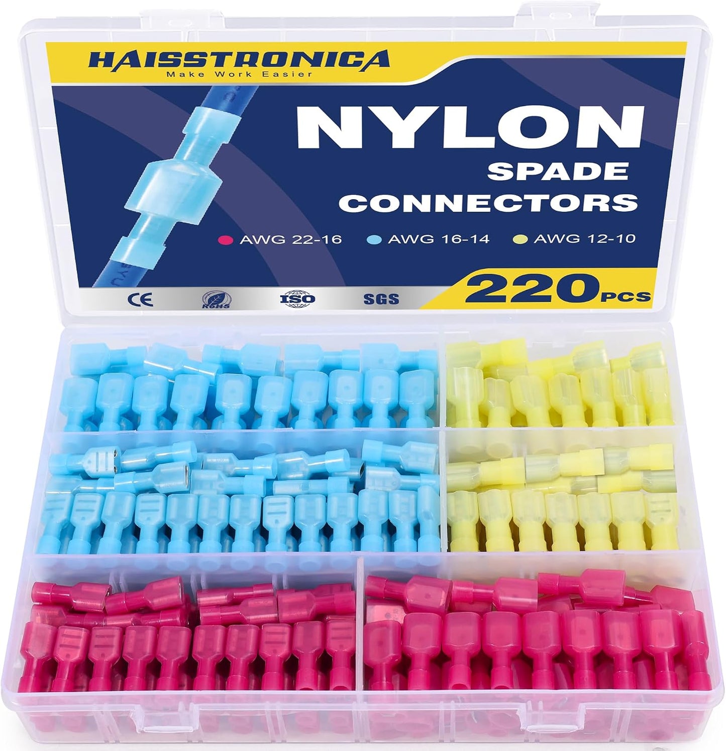 Kit 220 Pzas Conectores Crimpado Cable Eléctrico Vehículo
