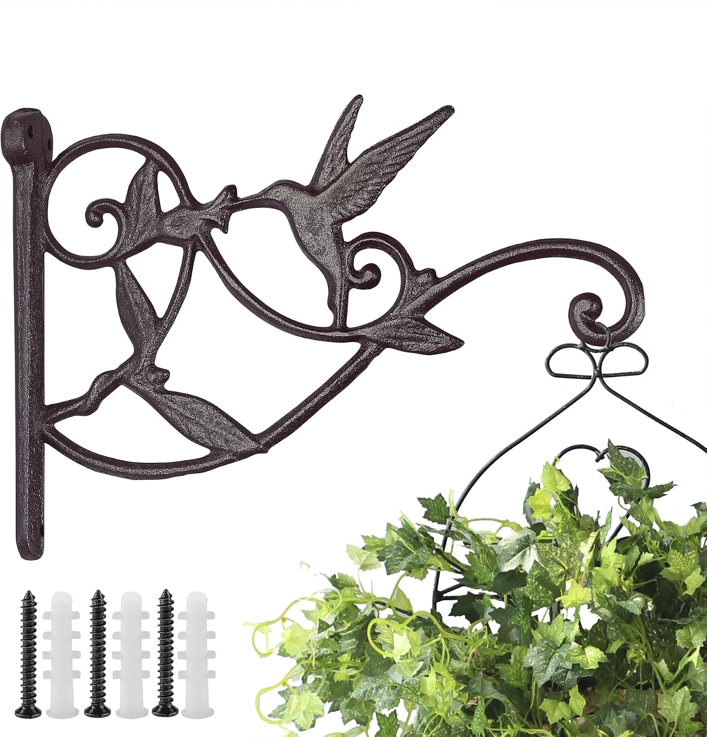 Colgador plantas hierro fundido pared jardín