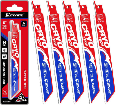 Hoja sierra recíproca bimetálica 6pulg 14TPI R622PMZ set 5