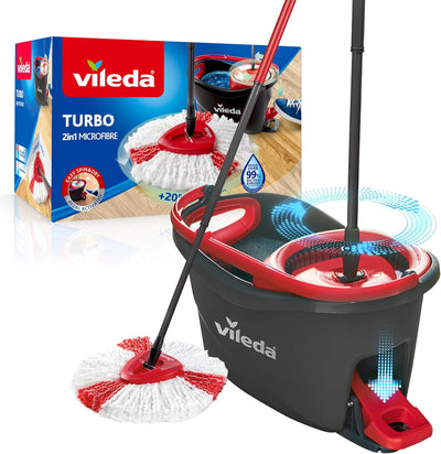 Juego trapeador cubo microfibra Turbo
