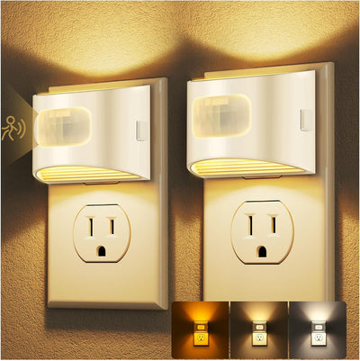 Luz nocturna LED 4uds con sensor movimiento y atardecer