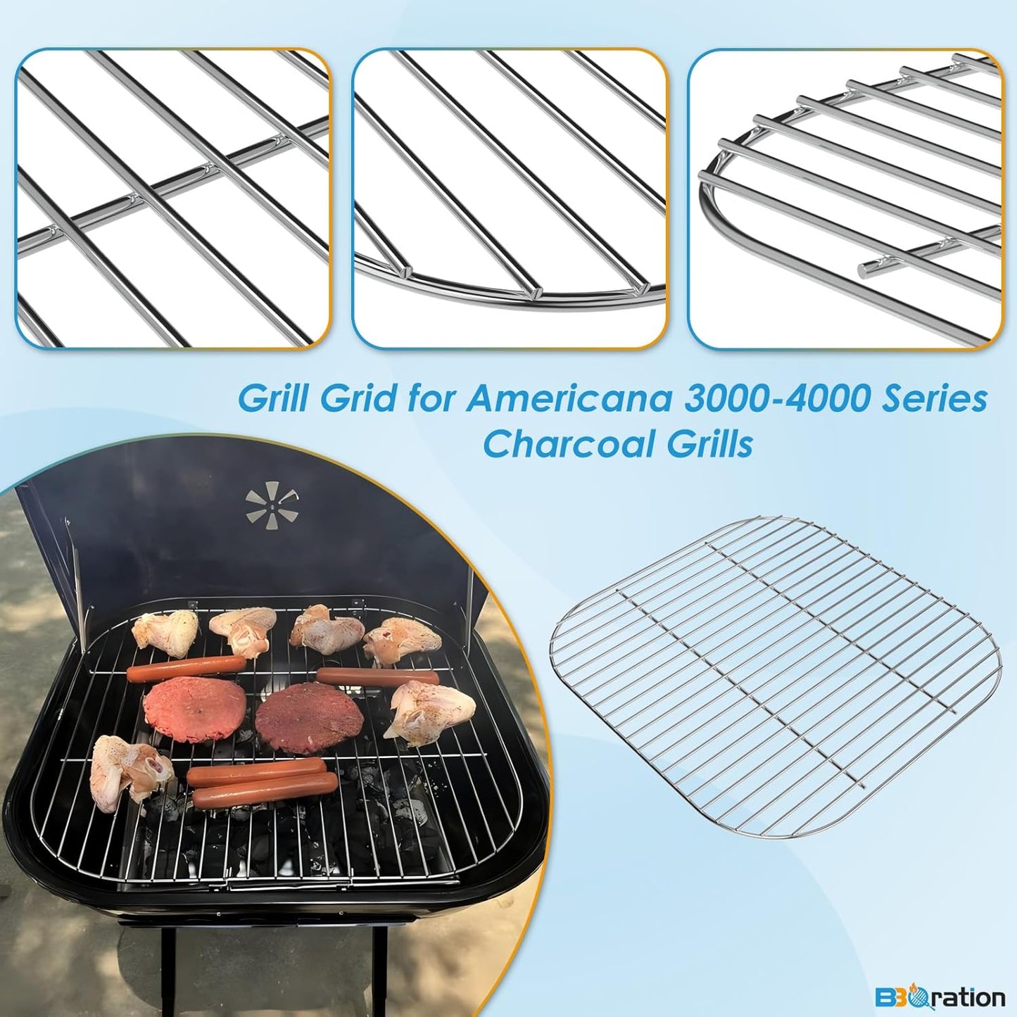Repuesto parrilla carbón serie Americana 3000-4000