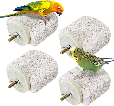 Juego 4 Pzas Piedra Molienda Natural para Pájaros