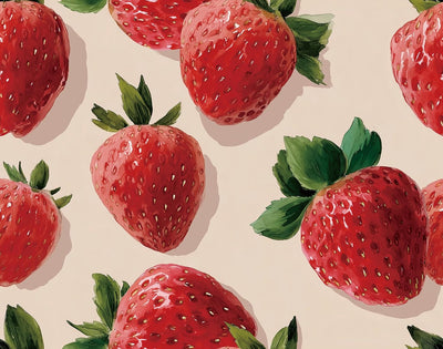 Papel tapiz acuarela fresas para niñas dormitorio autoadhesivo