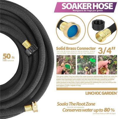 Manguera remojo 1/2pulg 50ft diseño ligero flexible