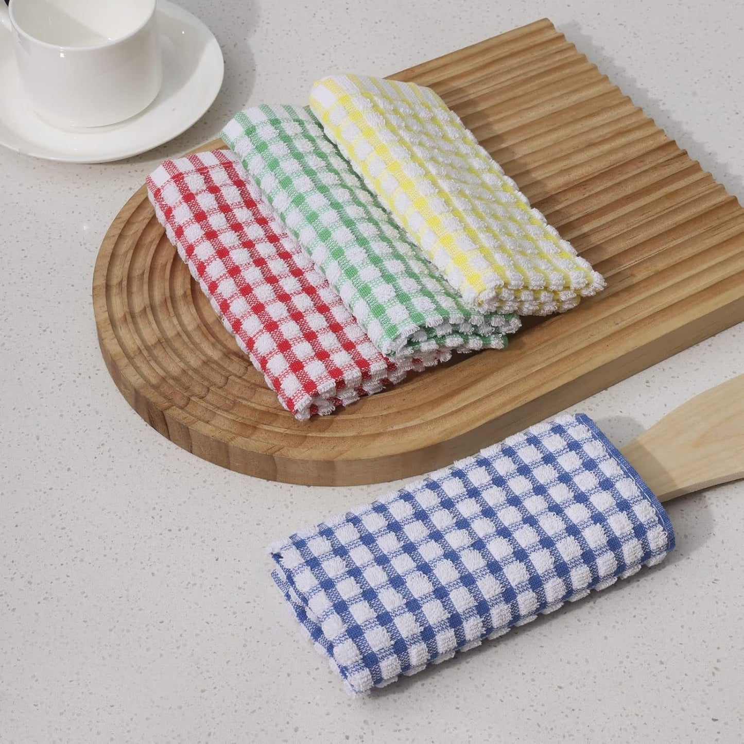 Set 12 paños cocina algodón absorbente uso doméstico
