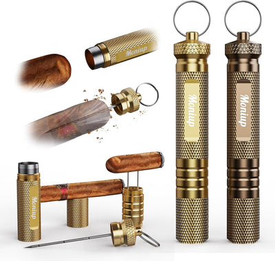 Kit 2 herramientas 4en1 para puros con poker y soporte