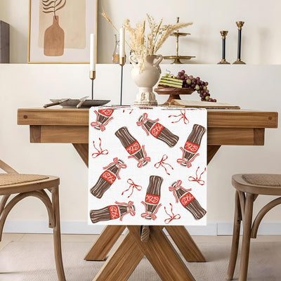 Camino de mesa con lazo rojo retro para baby shower y fiestas (13 x 90 pulgadas)
