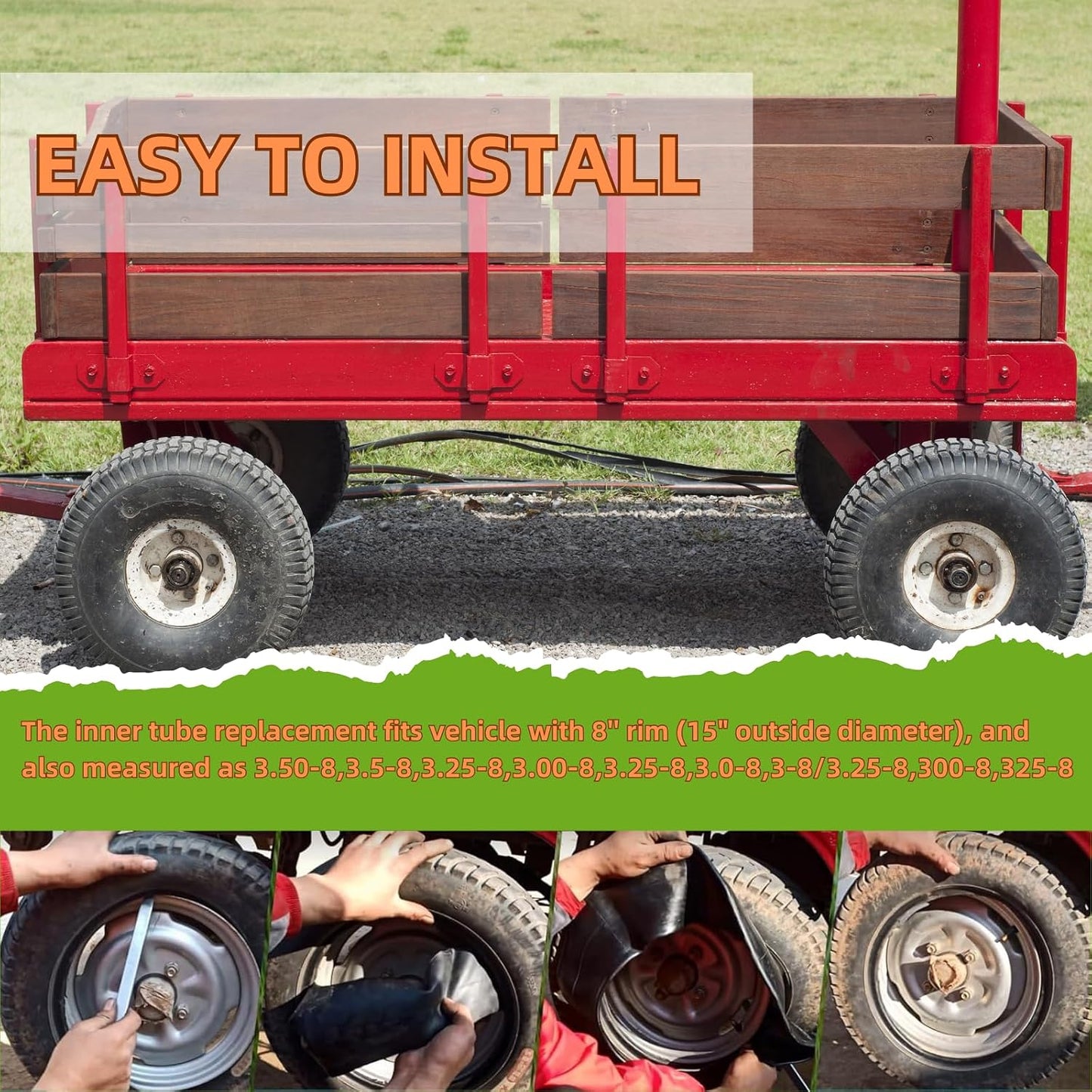 2 Tubos Interiores TR87 Repuesto Rueda Carretilla Neumática
