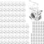 Set 60 Clips Soporte Espejo Plástico Transparente Pared