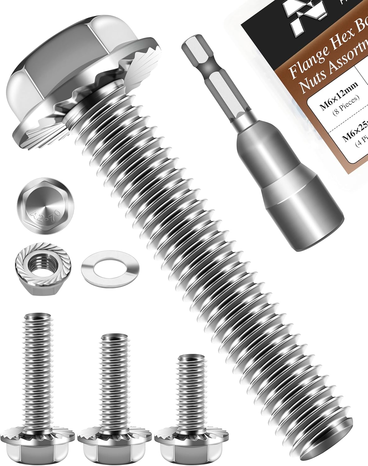Kit surtido tuercas M6 M8 M10 acero inox 304
