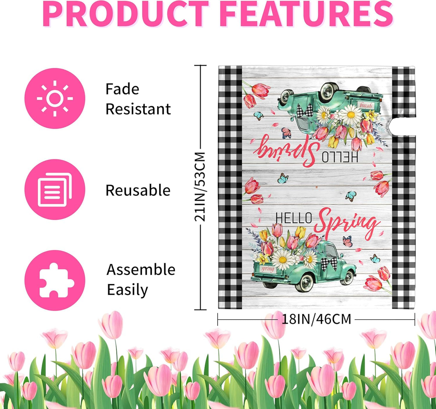 Fundas magnéticas para buzón 21x18pulg decoración floral