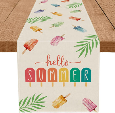 Camino mesa paletas verdes 13x60pulg decoración hogar