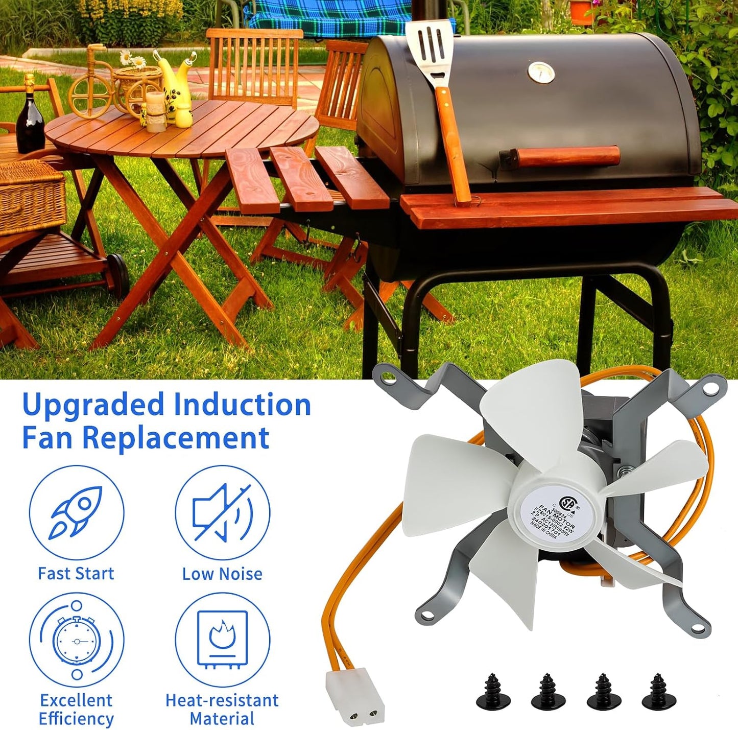 Repuesto ventilador inducción para barbacoa Traeger