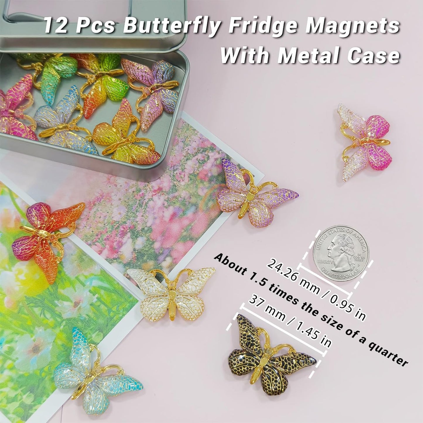 Imanes decorativos para nevera mariposa 12