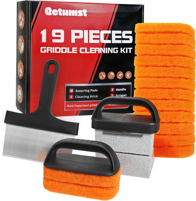 Kit limpieza plancha Blackstone con piedra raspador almohadillas