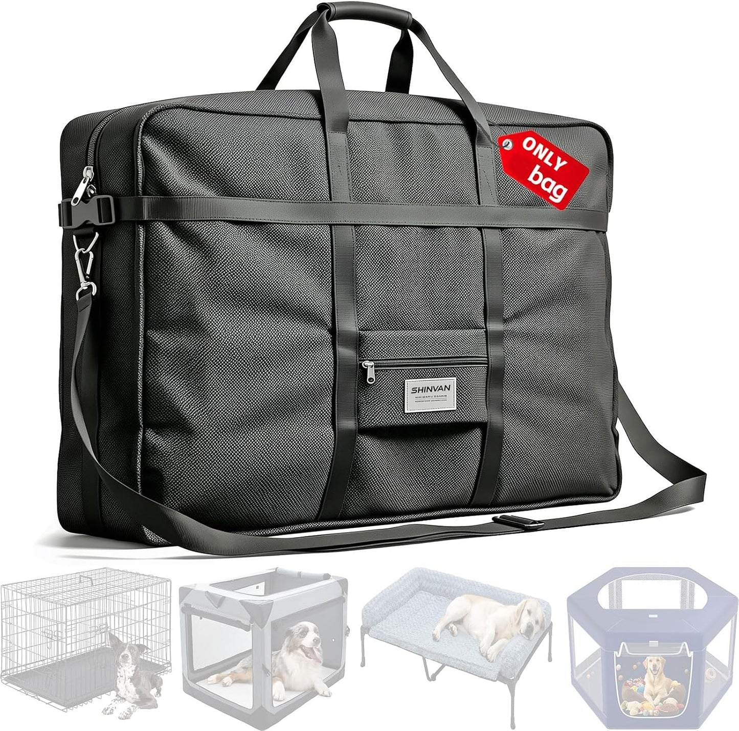 Bolsa almacenamiento jaulas perros 42pulg resistente impermeable