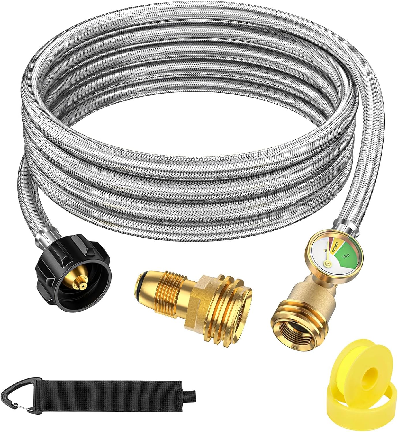 Manguera extensión tanque propano 12ft con adaptador POL a QCC1