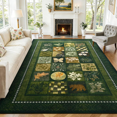 Alfombra geométrica 4x6ft antideslizante sala dormitorio