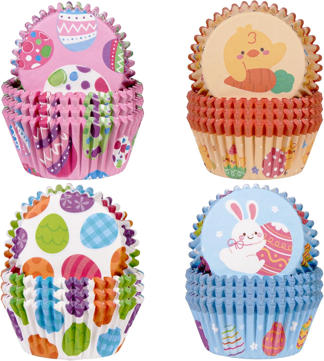 200 Forros Cupcakes Pascua Huevos Conejito Tazas Hornear
