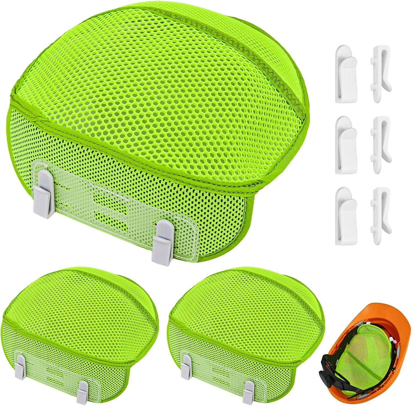 Forro sudor casco duro malla absorbente reutilizable set 3