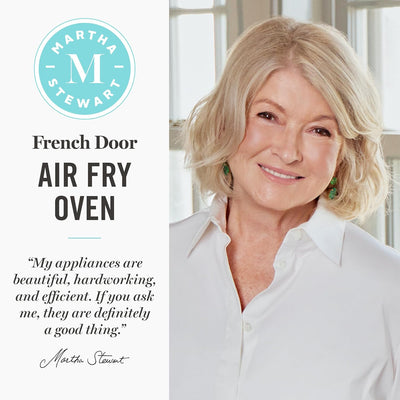 Combo horno tostador y freidora de aire Martha Stewart para puerta francesa, 12 en 1, hornear, asar, pizza de 12 pulgadas