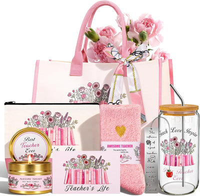 Regalo para profesora mujer taza de vidrio 16 oz