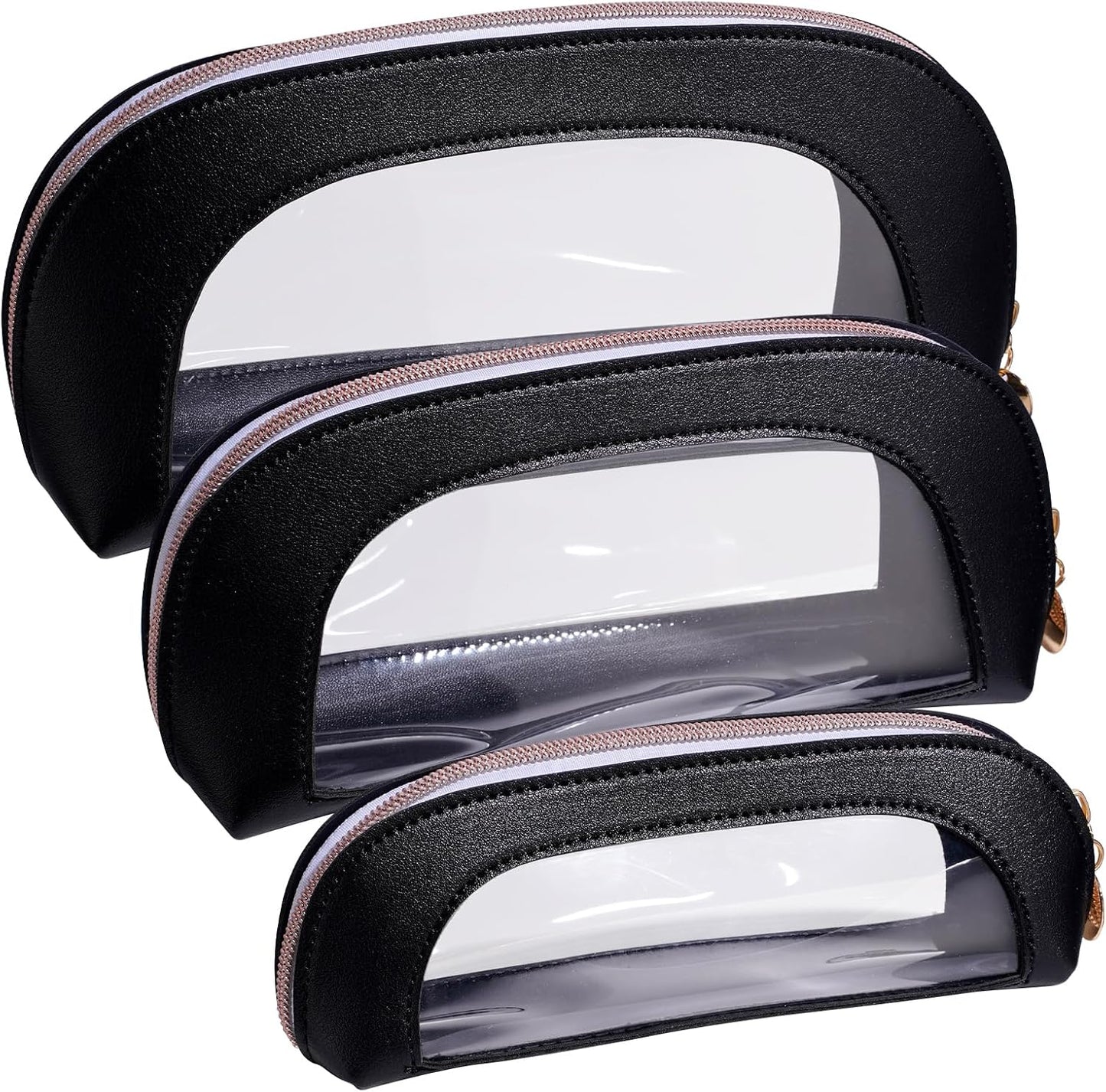 Set 3 bolsas maquillaje viaje impermeable con cremalleras