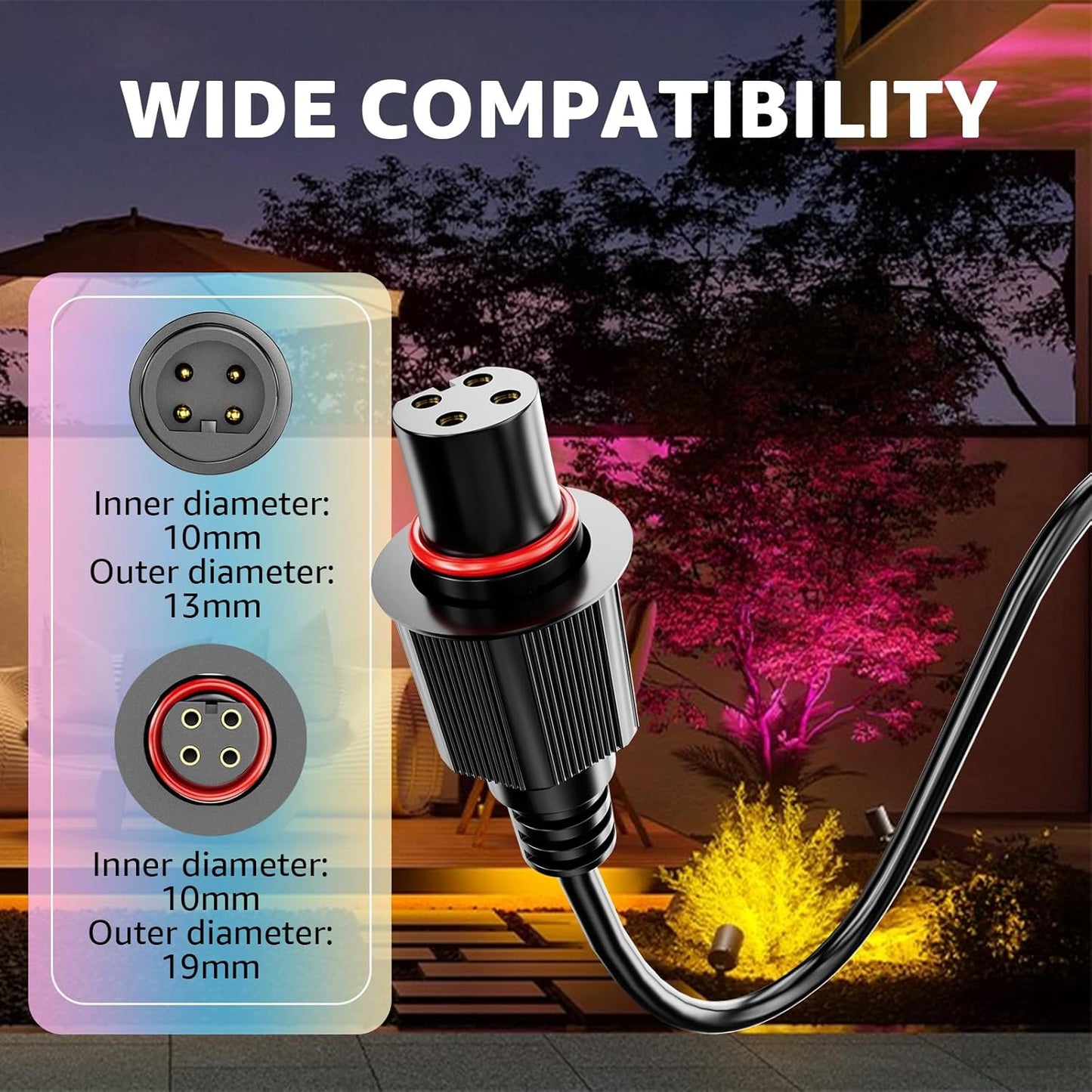 Cable extensión 5ft para luces Govee IP67 impermeable 4 pines