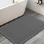 Tapete baño 32x20pulg gris antideslizante absorbente bohemio
