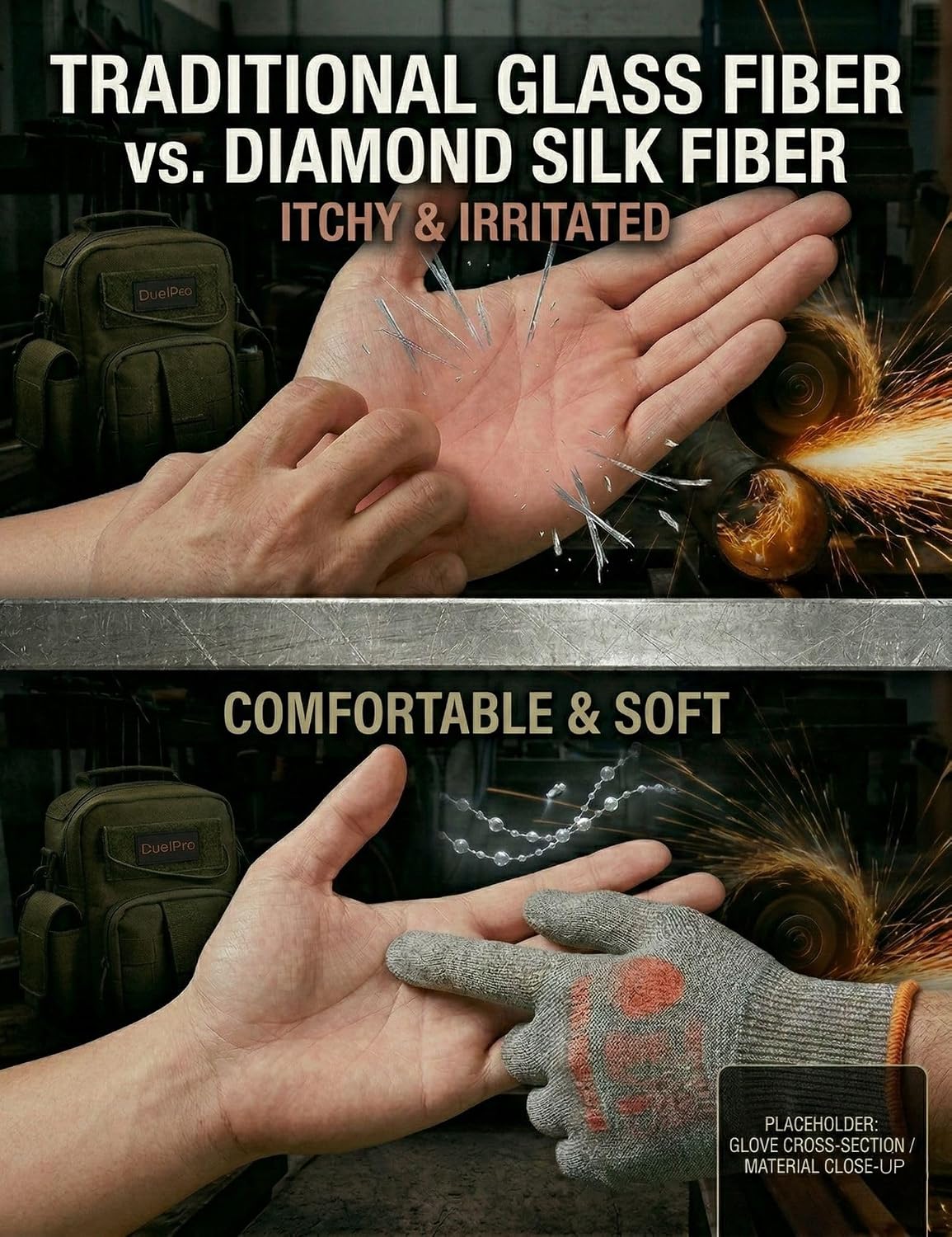 Guantes cortes nivel 5 antideslizante fábrica construcción