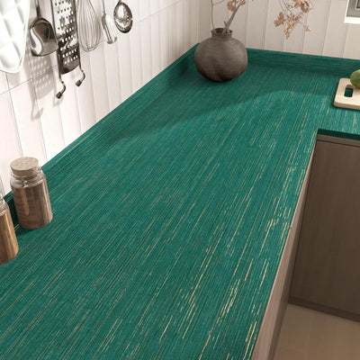Papel tapiz verde esmeralda adhesivo para armarios