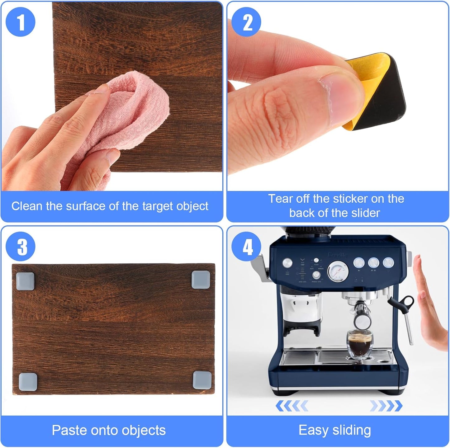 16 Pzas Protectores muebles reutilizables para suelos de madera
