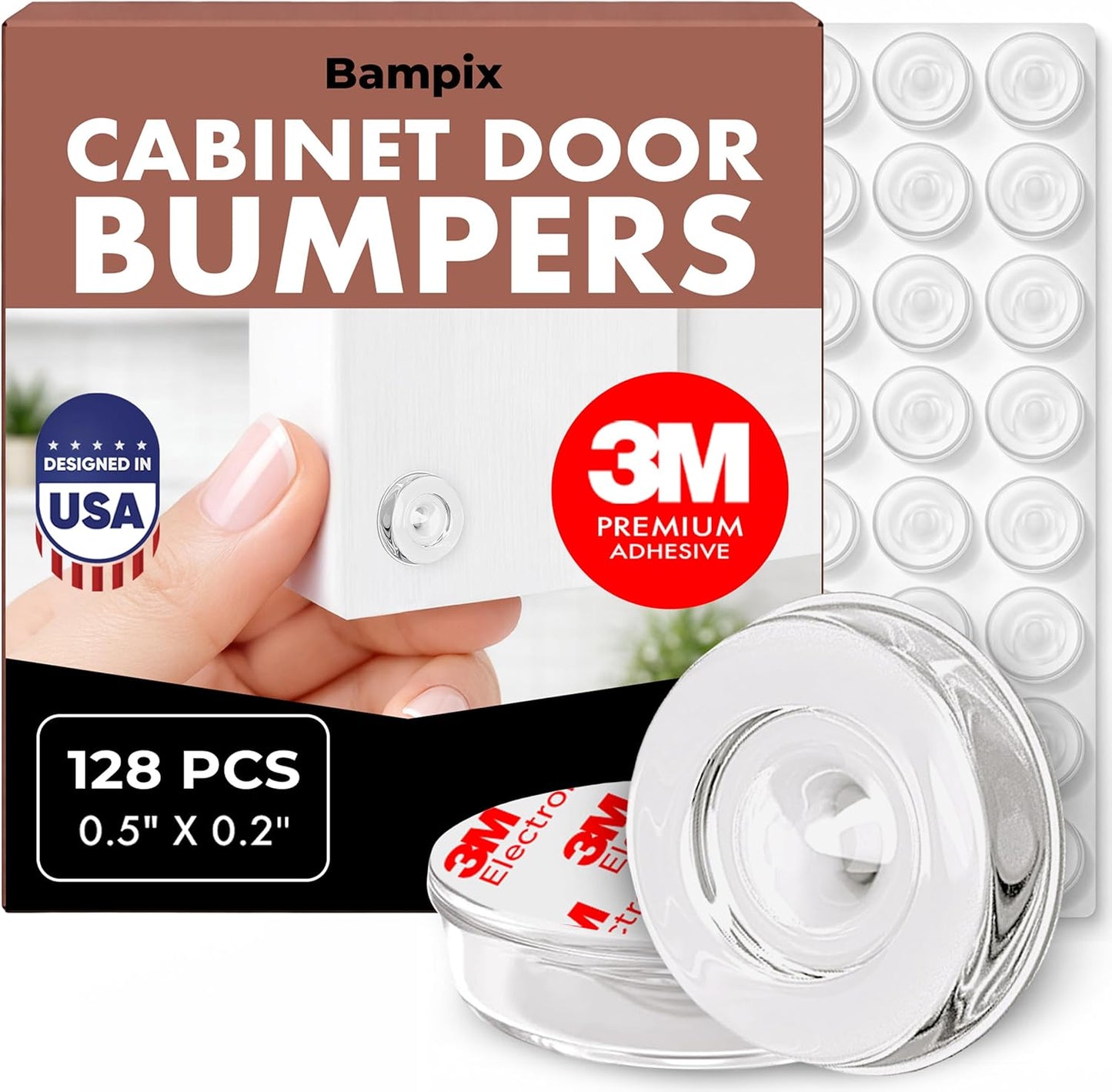 Tapones amortiguadores transparentes paquete 128