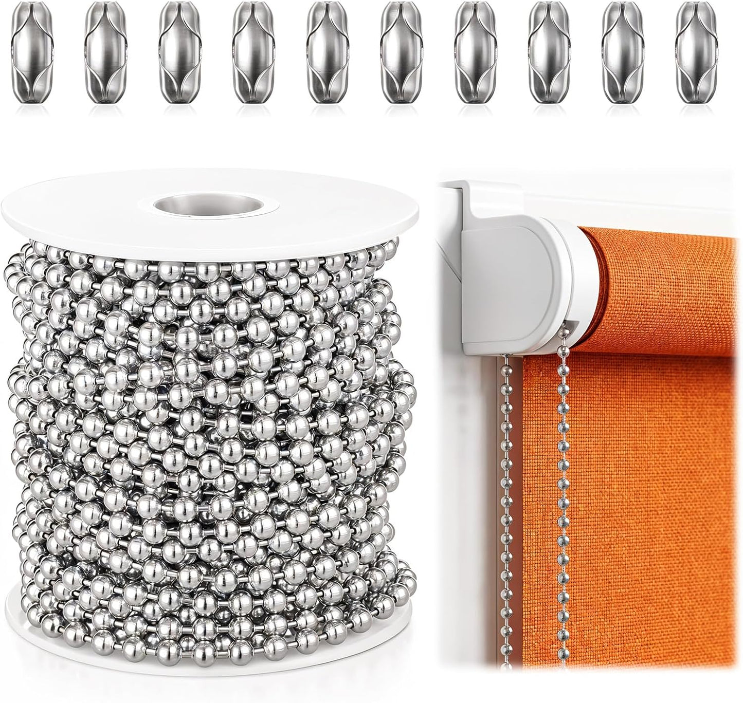 Cadena extensión acero inox 49.2ft 10 conectores