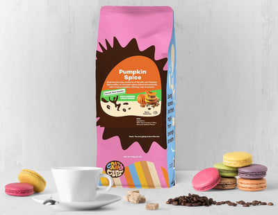 Café descafeinado saborizado con especias de calabaza 10 oz paquete 2