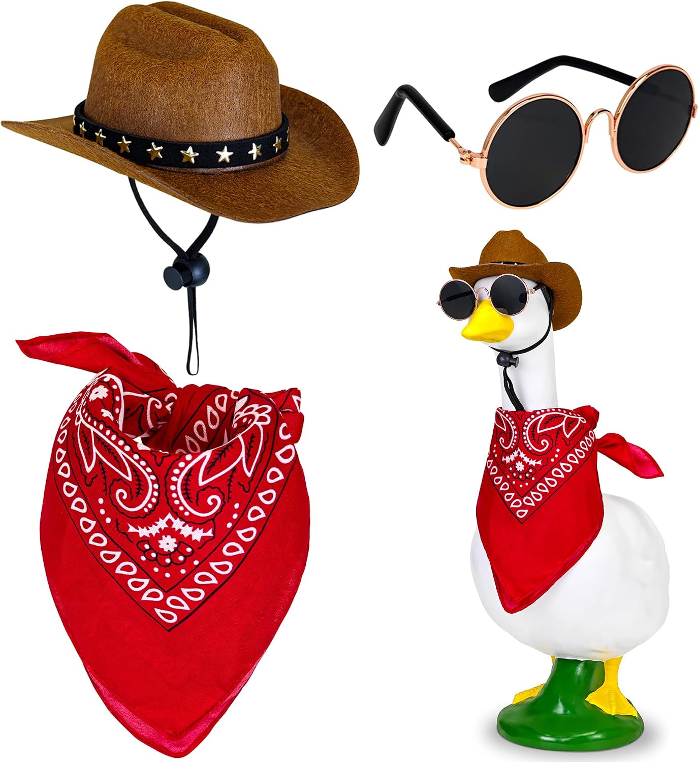 Disfraz ganso vaquero plástico 17/23pulg jardín
