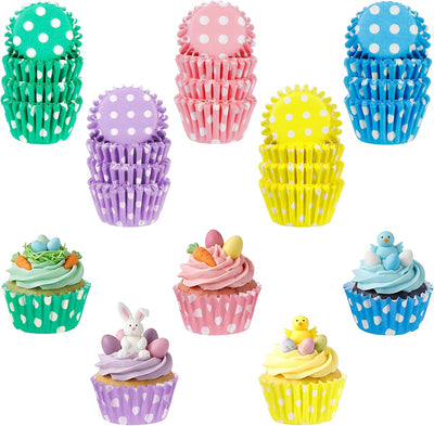 500 Pzas Moldes Cupcakes Papel Lunares Tamaño Pequeño
