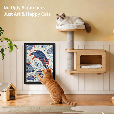 Alfombrilla rascadora para gatos sisal 17x13pulg protege muebles