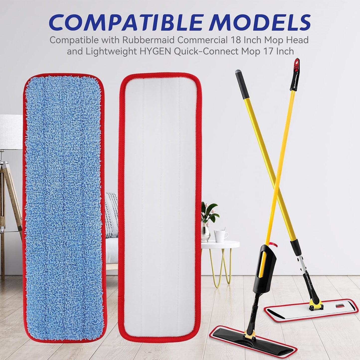 Recambios microfibra para mopa Rubbermaid 18.5pulg 10 pzas