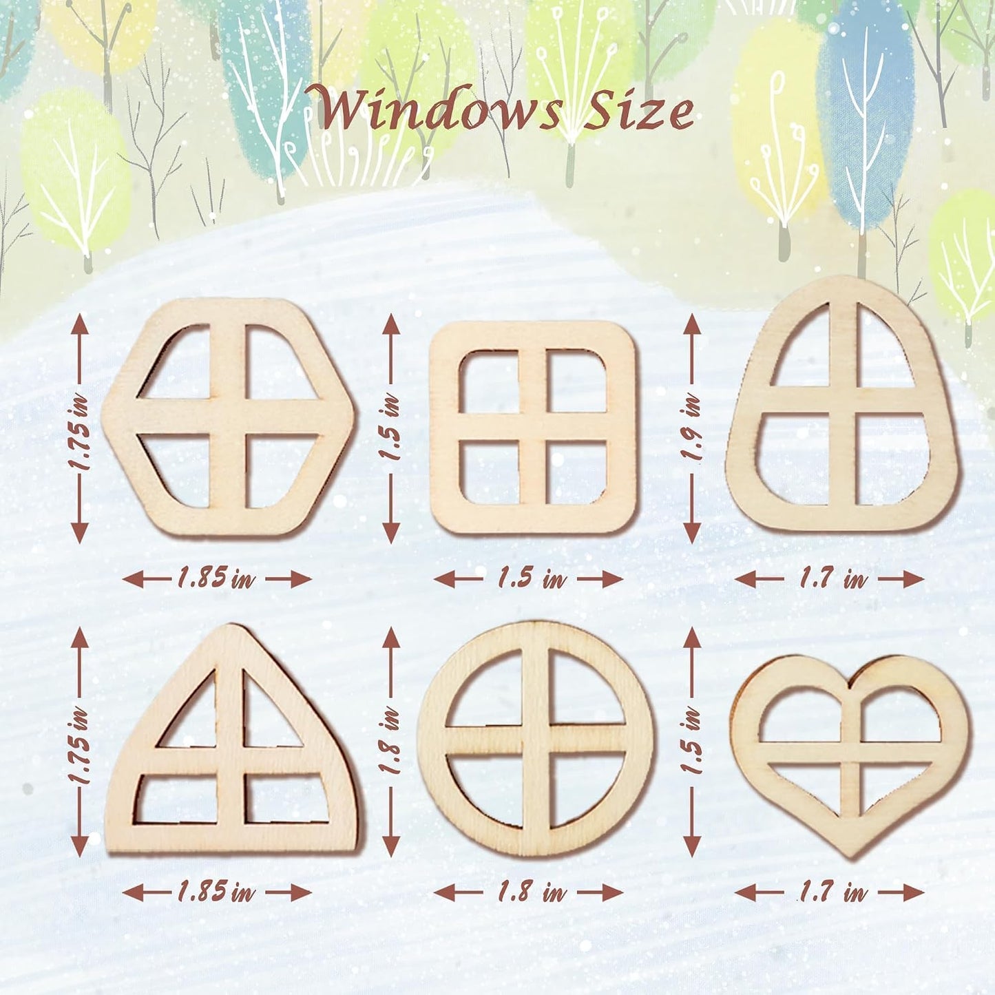 Kit manualidades 56pzas para puertas ventanas hadas jardín