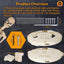 Kit soporte brazo esqueleto blanco gigante 12ft para Halloween