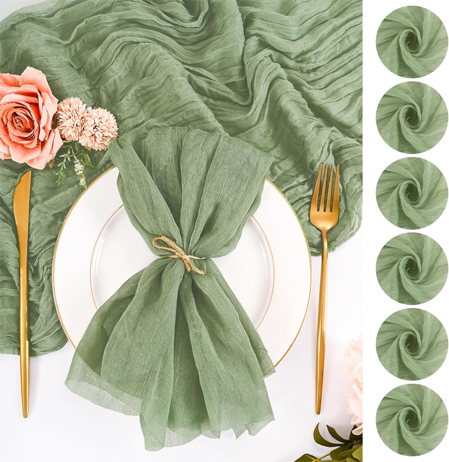 Servilletas de algodón 12 piezas color esmeralda 20x20 pulgadas para decoración de mesa