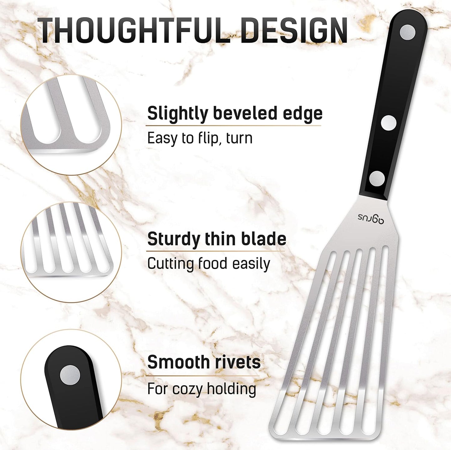 Espátula pescado acero inox 11pulg hoja 6.5pulg