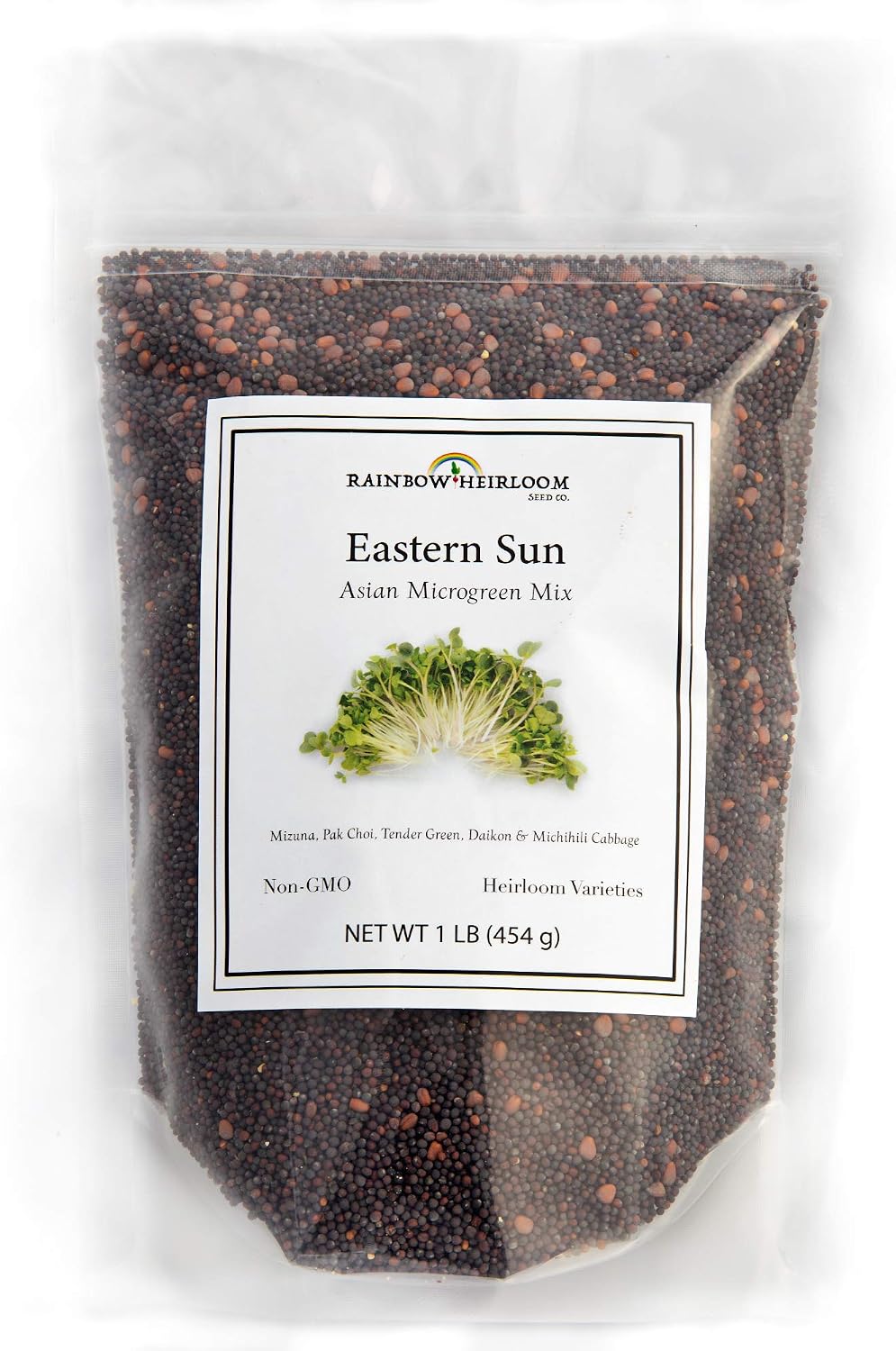 Semillas de microgreens mix mizuna pak choi mostaza rábano 1lb