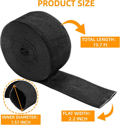 Funda protectora manguera 19.7pies poliéster negro
