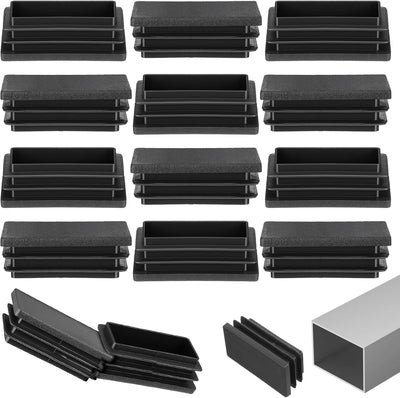 Tapones plástico negro 1x2pulg para tubos metal silla bar